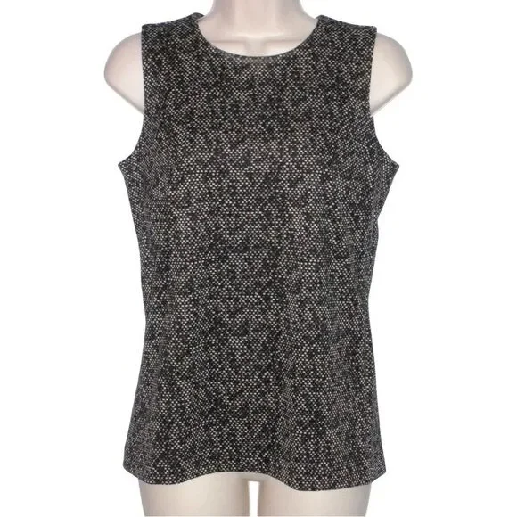 MICHAEL Michael Kors Black and White Sleeveless Blouse - Picture 3 of 10